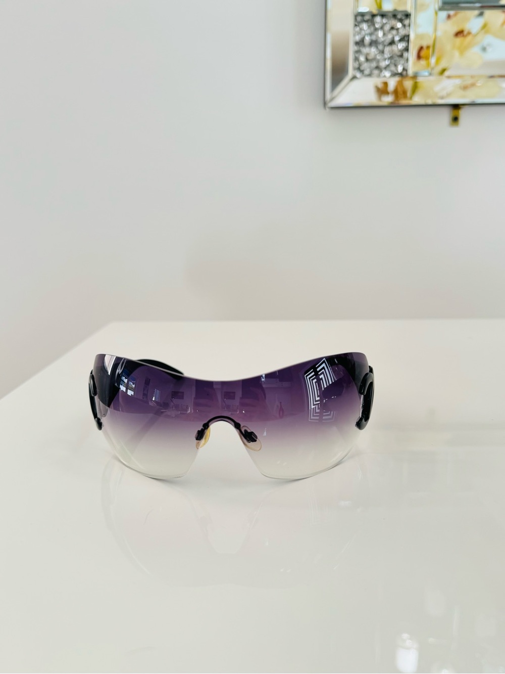 Rare ๐ค Vintage Authentic Chanel CC rimless sunglasses - Picture 7 of 10